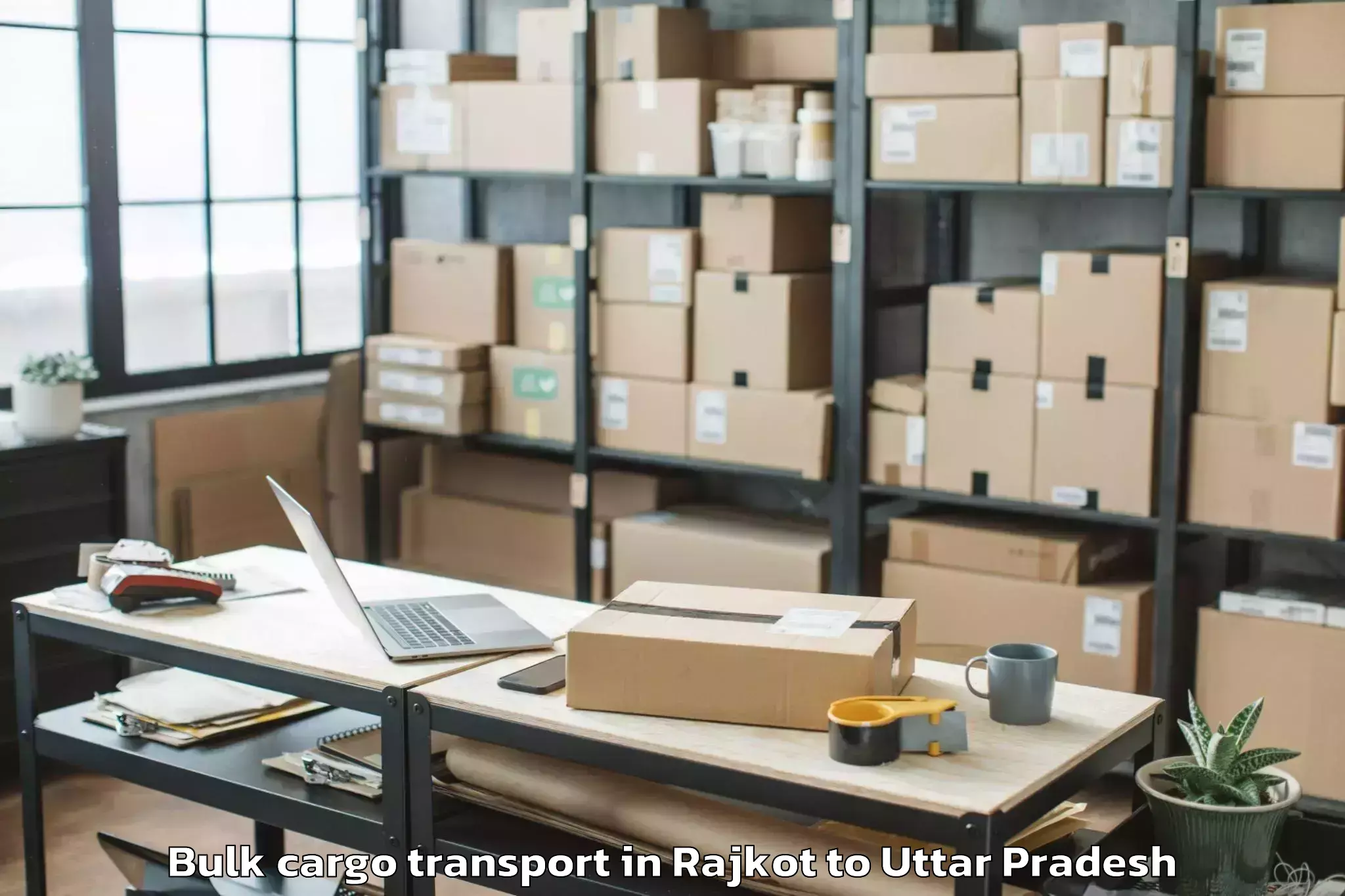 Book Rajkot to Misrikh Bulk Cargo Transport Online